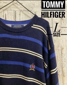 90's Tommy Hilfiger cotton knit size L ニット セーター ニットセーター