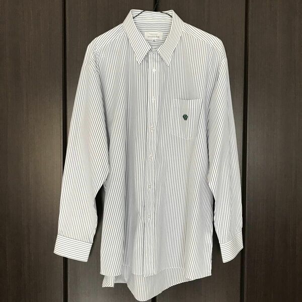 学生　制服　長袖　シャツ　ワイシャツ　白　白シャツ　ストライプ　男子正装　高校　なんちゃって制服