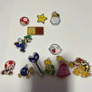 人気　スーパーマリオ　マグネット　クッパ　ピーチ　ルイージ　ワンワン　ノコノコ　キノコ　等　12点セット