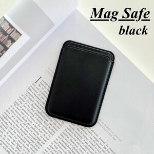 ブラック マグセーフ MagSafe ウォレット 磁気レザーカードクリップ カードケース 名刺入れ iPhone