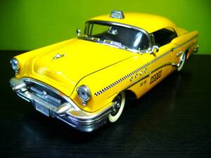 1/18　MIRA　1955 BUICK　CENTURY　イエローキャブ　タクシー　ダイキャスト　ドア ボンネット トランク開閉　箱ナシ　美品　アメ車