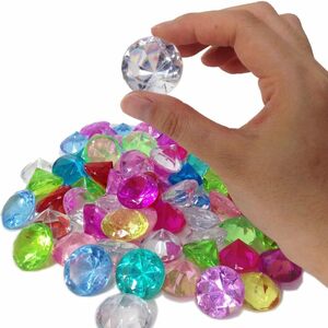 縁日玩具 カラー宝石 ダイヤカット (約500g) 【宝石つかみ】