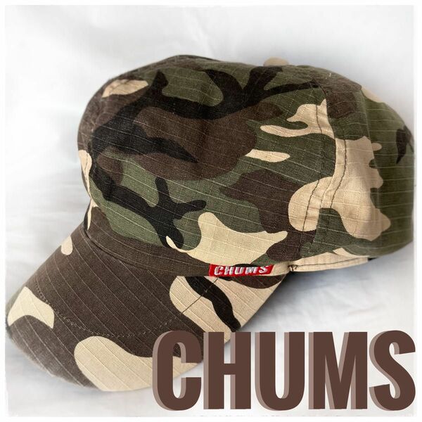 CHUMS キャップ　フリーサイズ　迷彩　帽子 ワークキャップ
