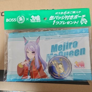 BOSS付録　ウマ娘 缶バッジ付きポーチ　メジロマックイーン