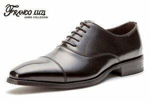 送料無料 (北海道沖縄除く) 新品 フランコ ルッチ 2951 黒 25cm メンズビジネスシューズ ロングノーズ FRANCO LUZI 紳士靴 日本製