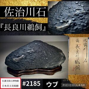 【信濃美術石博物館】 水石 盆栽 佐治川石 ウブ 『長良川鵜飼』横20×高8.5(cm)2.74kg骨董盆石古美術鑑賞石観賞石太湖石中国古玩 2185