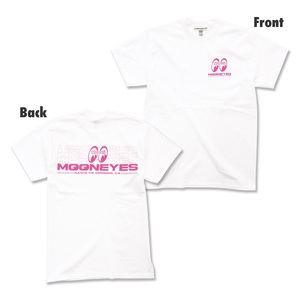 XLサイズ 送料込み ホワイト × ピンク Glowing MOONEYES Tシャツ ムーンアイズ グローイング white 白 pink