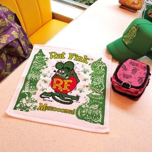 Rat Fink ハンド タオル 140円発送可 グリーン 緑 ラットフィンク ハンドタオル mooneyes ムーンアイズ ハンカチ