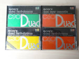 SONY duad ferri-chrome tape　ソニー フェリクローム カセットテープ　4本セット　使用済み中古品