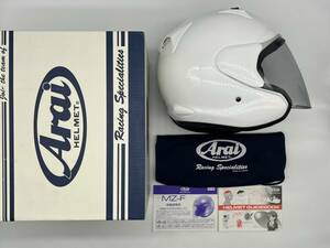 Arai アライ MZ-F GLASS WHITE グラスホワイト MZF ジェットヘルメット Mサイズ