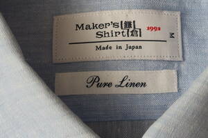 Maker's Shirt 鎌倉シャツ、リネン100％・ボタンダウン