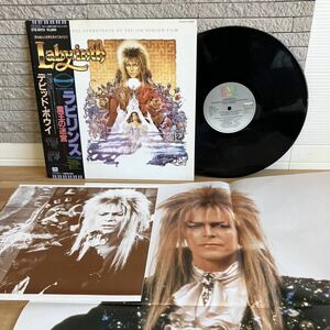 JPN ORIGI◆ポスター・帯付き◆LP◆デヴィッド・ボウイ(DAVID BOWIE)「ラビリンス 魔王の迷宮(Labyrinth)」◆1986年 EYS-91170◆OST OBI