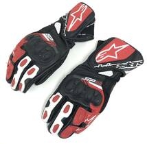 【美品】 alpinestars　アルパインスターズ　SP-8 V3 AIR GLOVE 　ブラック/ホワイト/レッド　Mサイズ_画像2