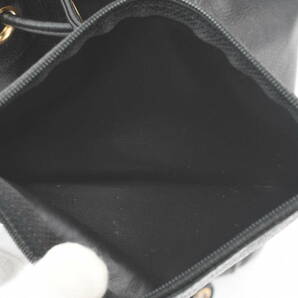 CHANEL シャネル トリプルココ チェーン ショルダーバッグ 巾着 キャビアスキン ブラック ゴールド金具 ポーチ付き レディース （250）の画像10