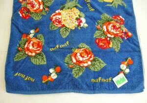 【未使用品】　バスタオル　ＮＡＦ　ＮＡＦ　ナフナフ　ブルー　花柄