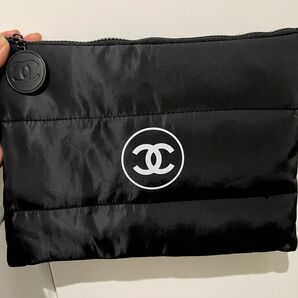 CHANEL ノベルティ クラッチ ポーチ ロゴ シャネル ブラック 黒