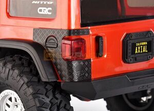 GRC製　 G166FB　【黒】 SCX10 III JEEP　Axial - Item No.AXI03007　対応　リアコーナーガード　保護シート　ステンレス縞板