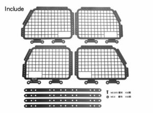 GRC製　#GAX0075C　黒　TRX-4　車種別適合 (#82046-4)TRX-4 Defende　ディフェンダーウィンドウガードサイド　折りたたみ式