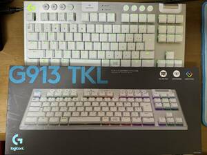 ロジクール G913 テンキーレスLIGHTSPEEDワイヤレスRGBゲーミングキーボード タクタイル G913-TKL-TCWH ホワイト ジャンク