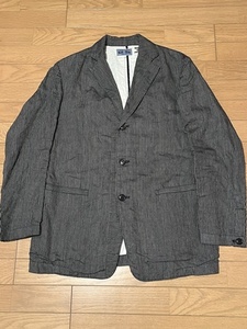 b lube Roo BLUE BLUE tailored jacket 3B jacket 2 M gray stripe flax linenHRM Hollywood Ranch Market is lilac n
