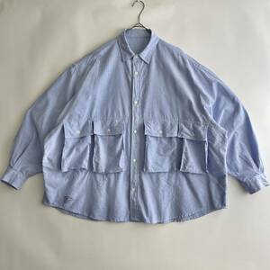 【美品】FreshService -DRY OXFORD FLAP POCKET L/S SHIRT- size/FREE (kb) フレッシュサービス オックスフォード ポケット シャツ 長袖