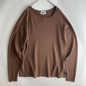 Pilgrim Surf+Supply size/S (h) BEAMSpiru Grimm largish thermal long T T-shirt cut and sewn long sleeve Drop shoulder Brown 