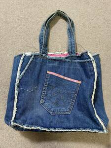 BAPY BAPE A BATHING APE Bapy Bape Ape Denim handbag jeans ground tote bag made in Japan 