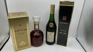 【未開封】★コニャック ブランデー 2点★ カミュ ナポレオン デラックス デキャンタ 700ml／ COGNAC CHAUMONT コニャック 700ml