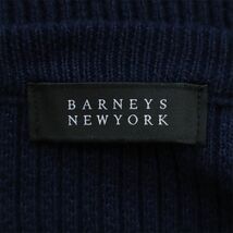 バーニーズニューヨーク ストライプ 長袖 セーター 38 ネイビー BARNEYS NEWYORK ニット レディース 240301_画像7