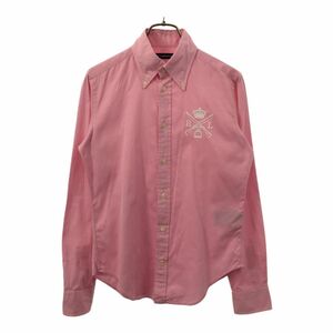 ラルフローレンスポーツ ロゴ刺繍 長袖 ボタンダウンシャツ 6 ピンク RALPH LAUREN SPORT レディース 240305