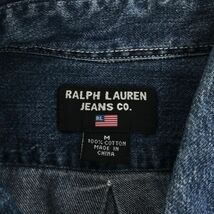 ラルフローレンジーンズ 長袖 デニム ボタンダウンシャツ M RALPH LAUREN JEANS メンズ 240315_画像7