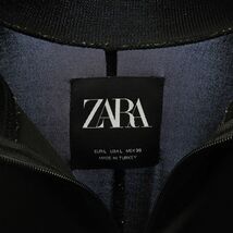 ザラ 袖ペイズリー柄 長袖 ロングワンピース L ブラック ZARA レディース 240317_画像7