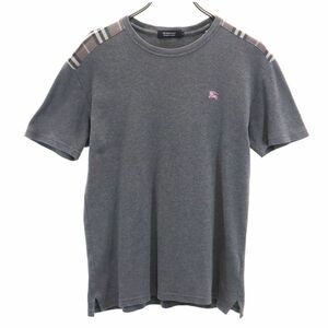 バーバリーブラックレーベル 三陽商会 日本製 半袖 Tシャツ 2 グレー系 BURBERRY BLACK LABEL メンズ 240331