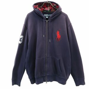 ポロバイラルフローレン ジップパーカー XXL ネイビー Polo by Ralph Lauren ビックサイズ メンズ 240320