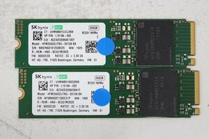 SKhynix HFM256GDJTNG M2 Type2280 NVMe 256GB 動作品 2個セット☆