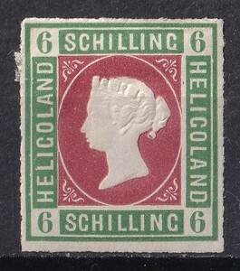 1867/73年旧ドイツ ヘルゴラント ヴィクトリア女王像切手 6s