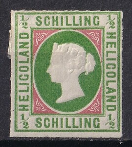 1867/73年旧ドイツ ヘルゴラント ヴィクトリア女王像切手 1/2s
