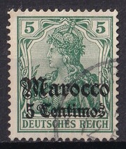 1905年ドイツ植民地 ゲルマニア(モロッコ)加刷切手 5C auf 5Pf_画像1
