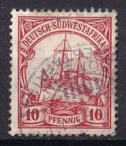 1906年ドイツ植民地 南西アフリカ カイザーのヨット切手 3Pf.