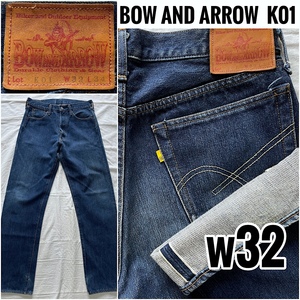 BOW AND ARROW K01 Kevlar w32 ボーアンドアロー K01 イエローセルビッチ アラミド繊維 本革パッチ イエロータブ 日本製 廃番 入手難