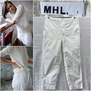 MHL. SUPERFINE COTTON TWILL イージーパンツ エムエイチエル マーガレットハウエル