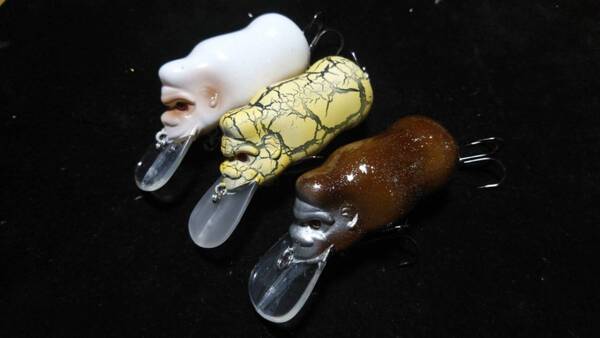 ゴリラ型トップウォータールアー 未使用 3個セット バスフィッシング 雷魚