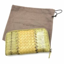 BOTTEGA VENETA ボッテガ・ヴェネタ イントレチャート パイソン 長財布 ジッピーウォレット ラウンドファスナー ポッテガ メンズ fe ABB3_画像5