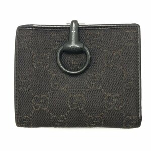 GUCCI グッチ　2つ折り財布　101604-3731　Wホック　GGキャンバス　保存袋・箱付き fe ABB3