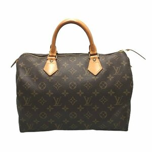 LOUIS VUITTON ルイヴィトン LV モノグラム ボストンバッグ スピーディ30 PVC レザー ブラウン M41526 鍵・カデナ付き fe ABF