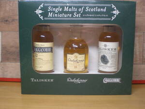 TALISKER,DALWHINNIE15,CRAGGANMORE12　3本セットミニチュアボトル