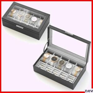 Neateam black present small articles adjustment display case s cover wristwatch ke clock case wristwatch storage case 248