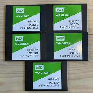 WesternDigital SSD 120GB 5個セット SATAケーブル付き