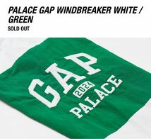 【送料無料・Mサイズ】PALACE GAP WINDBREAKER WHITE / GREEN / palace skateboards / ギャップ ウィンドブレーカー_画像3