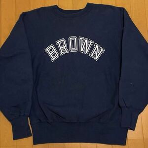 BROWN ネイビー チャンピオン リバースウィーブ スウェット Champion USA製 ビンテージ 